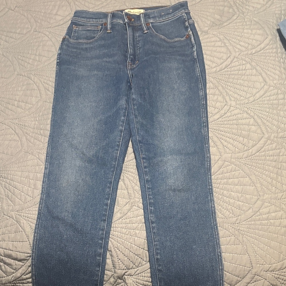 Madewell Dark Blue Straight Leg Women's Jeans